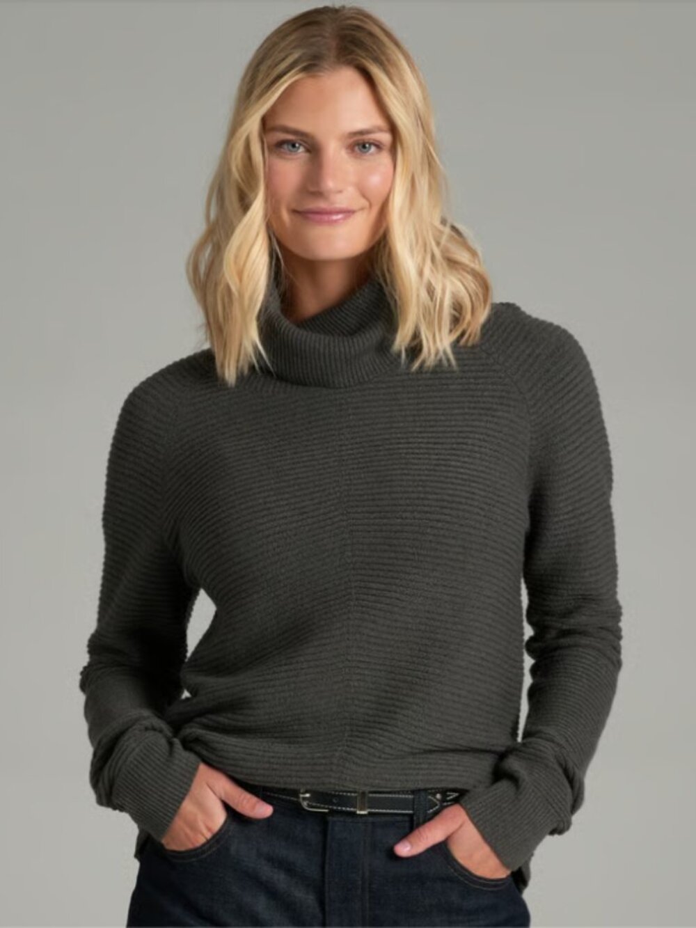 Kuhl Solace Cowl Neck Sweater, Dark Grey - Size Medium